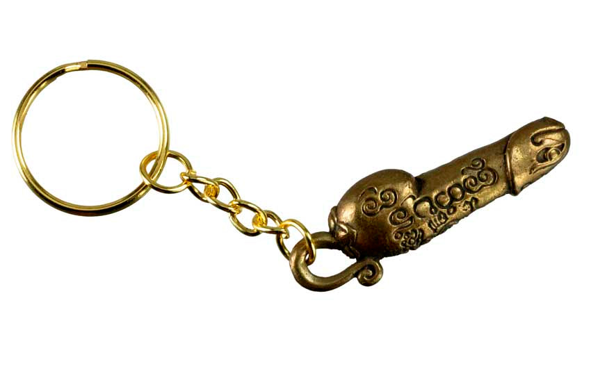 Porte-Clé Zizi Rigolo En Métal – Création Artisanale Thaïlandaise