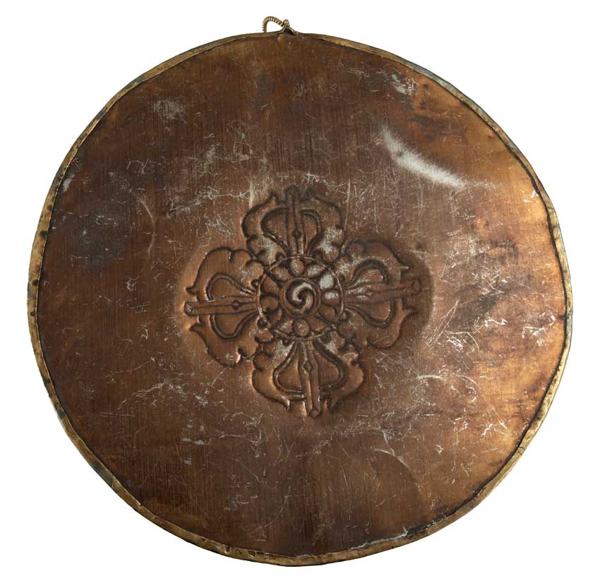 Plaque Murale Kalachakra Mandala En Métal Repoussé – Mandala Bouddhiste Du Népal