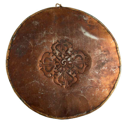 Plaque Murale Kalachakra Mandala En Métal Repoussé – Mandala Bouddhiste Du Népal