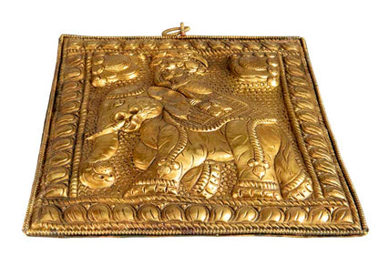 Plaque Murale Bouddhiste Les Quatre Frères Harmonieux En Métal Repoussé – Artisanat Du Népal