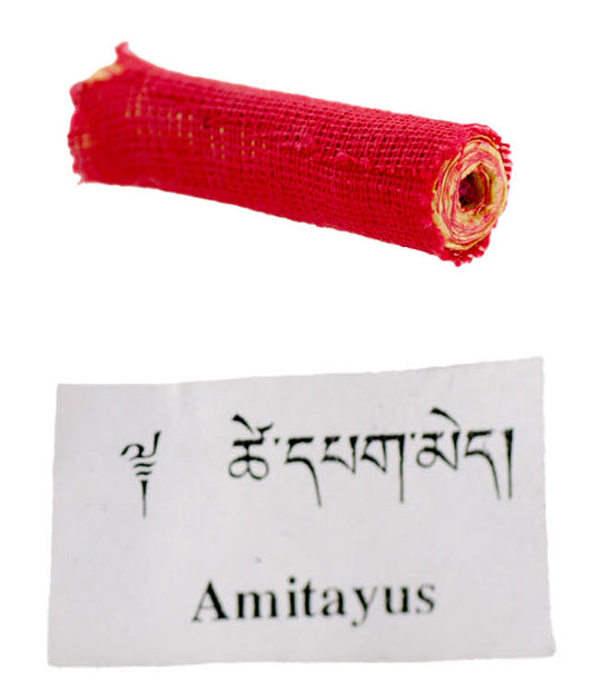 Rouleau de Mantra Tibétain du Bouddha Amitabha – Prière Bouddhiste de Lumière et de Sagesse