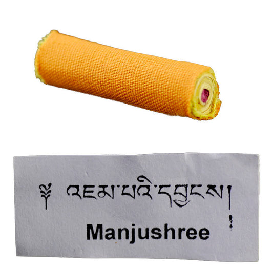 Rouleau de Mantra Tibétain de la Sagesse Manjushree – Prière Bouddhiste de Connaissance et d’Éveil