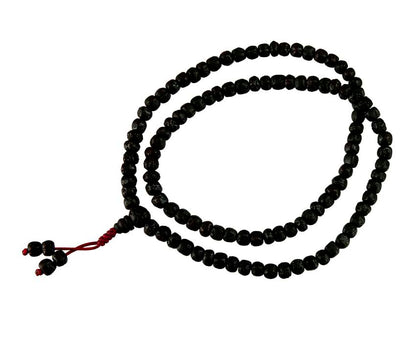 Mala Tibétain En Graines De Rudraksha Teintées – Chapelet Bouddhiste Du Népal