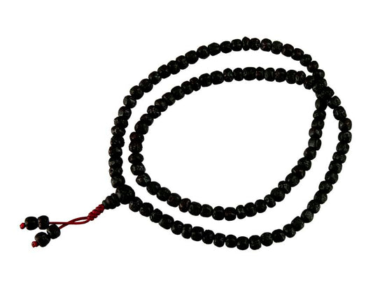 Mala Tibétain En Graines De Rudraksha Teintées – Chapelet Bouddhiste Du Népal
