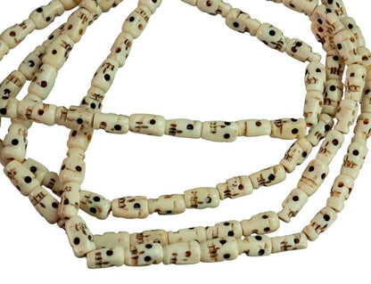 Chapelet Tête De Mort Tibétain En Os – Collier Spirituel Du Népal