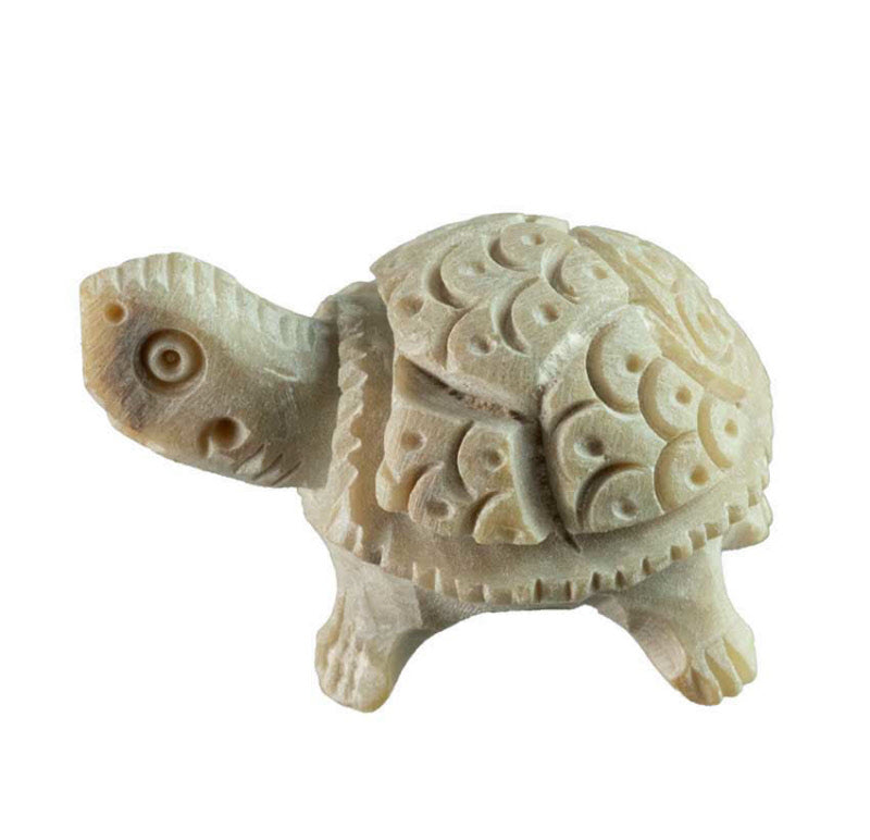 Figurine Tortue Miniature En Stéatite – Artisanat Indien