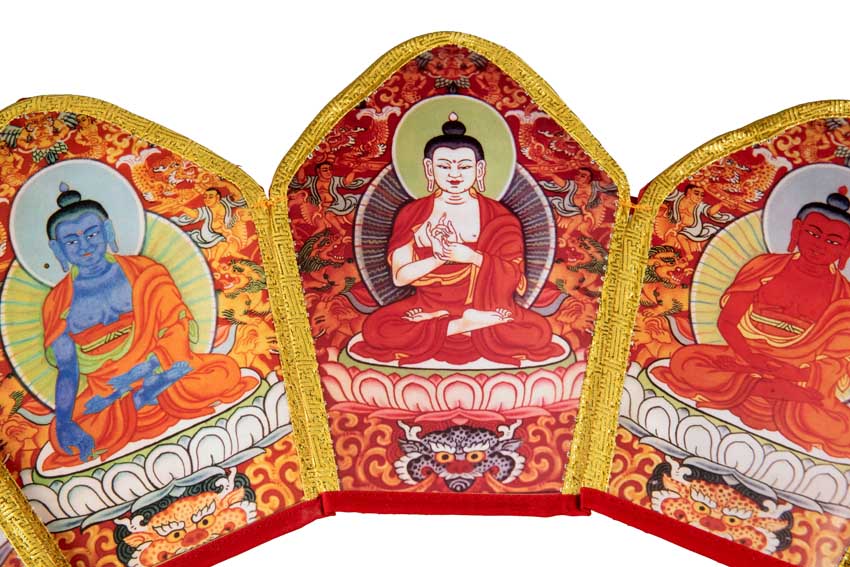 Couronne des Cinq Bouddhas Tathagata – Coiffe Bouddhiste Tibétaine du Népal