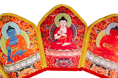 Couronne des Cinq Bouddhas Tathagata – Coiffe Bouddhiste Tibétaine du Népal