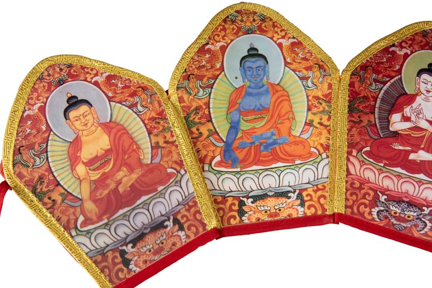 Couronne des Cinq Bouddhas Tathagata – Coiffe Bouddhiste Tibétaine du Népal