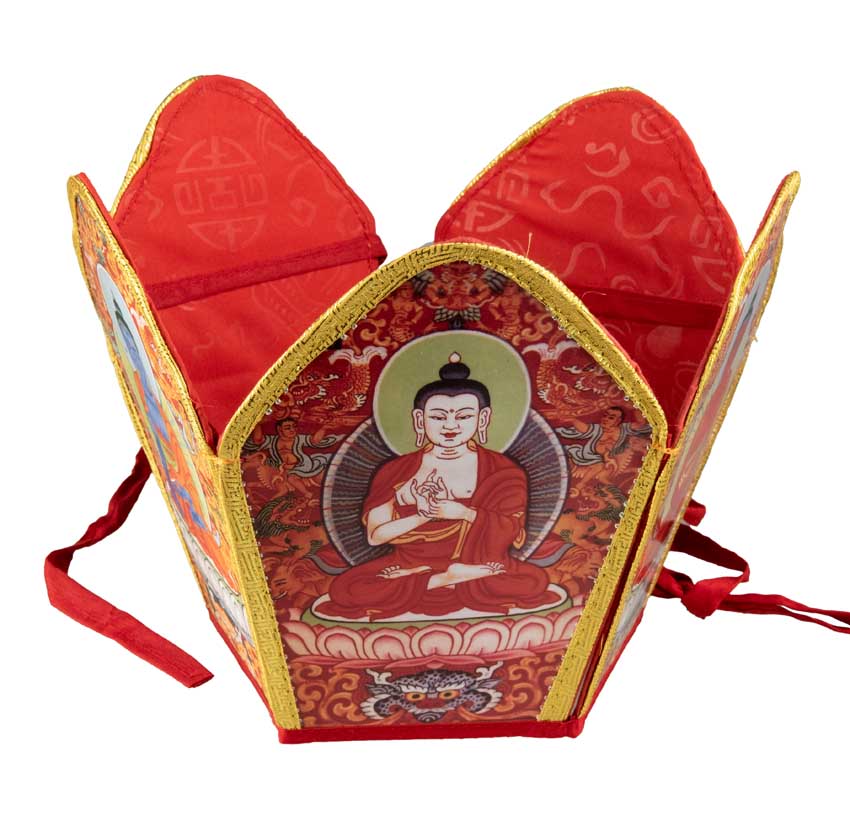 Couronne des Cinq Bouddhas Tathagata – Coiffe Bouddhiste Tibétaine du Népal