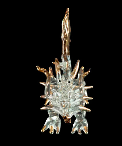 Figurine Dragon en Verre – Sculpture Décorative et Élégante