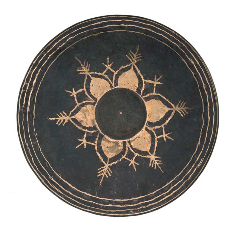 Gong birman artisanal – 28 cm en métal martelé à la main - Note La ou A