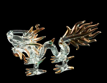 Figurine Dragon en Verre – Sculpture Décorative et Élégante