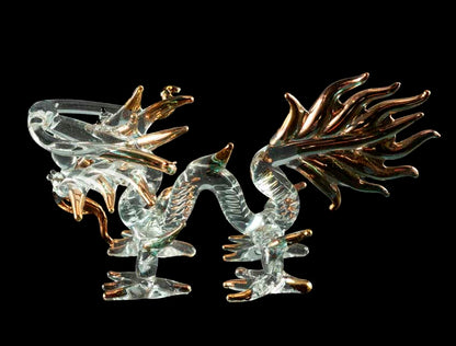 Figurine Dragon en Verre – Sculpture Décorative et Élégante