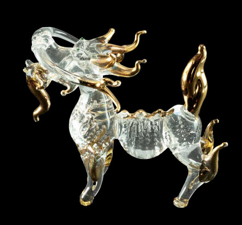 Figurine Dragon en Verre – Sculpture Décorative et Symbolique
