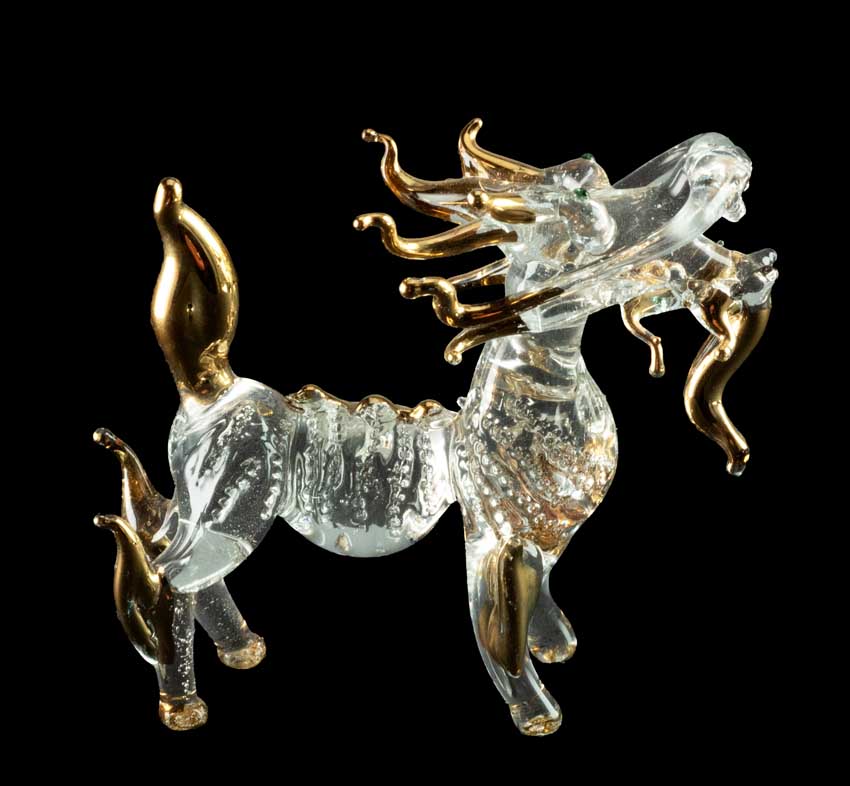 Figurine Dragon en Verre – Sculpture Décorative et Symbolique