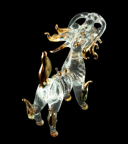 Figurine Dragon en Verre – Sculpture Décorative et Symbolique