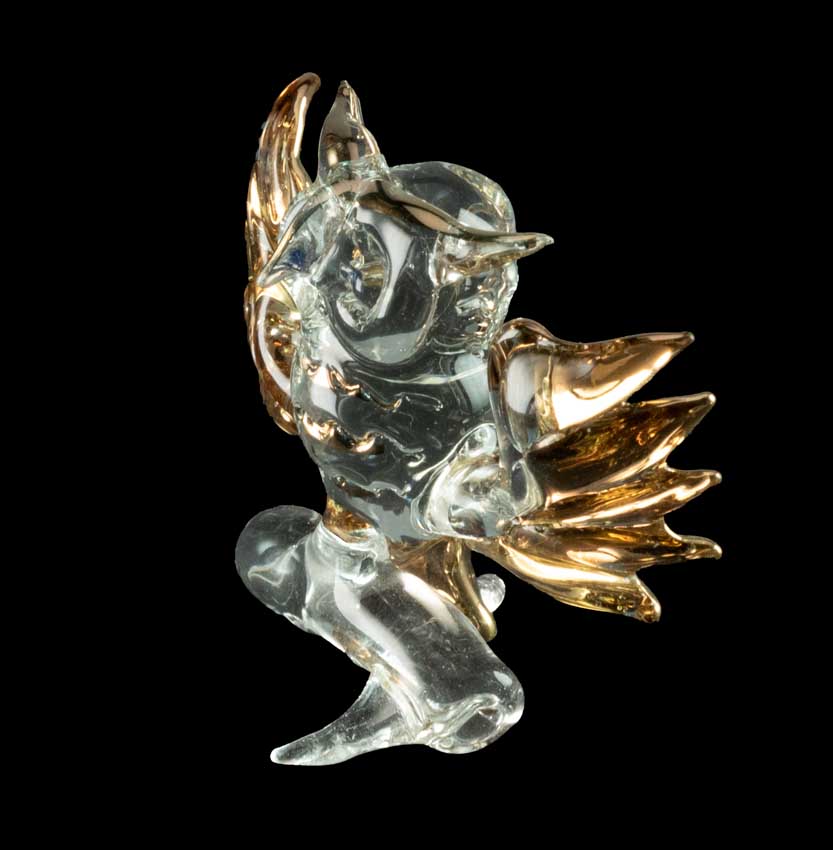 Figurine Chouette En Verre Soufflé – Sculpture Artisanale Élégante