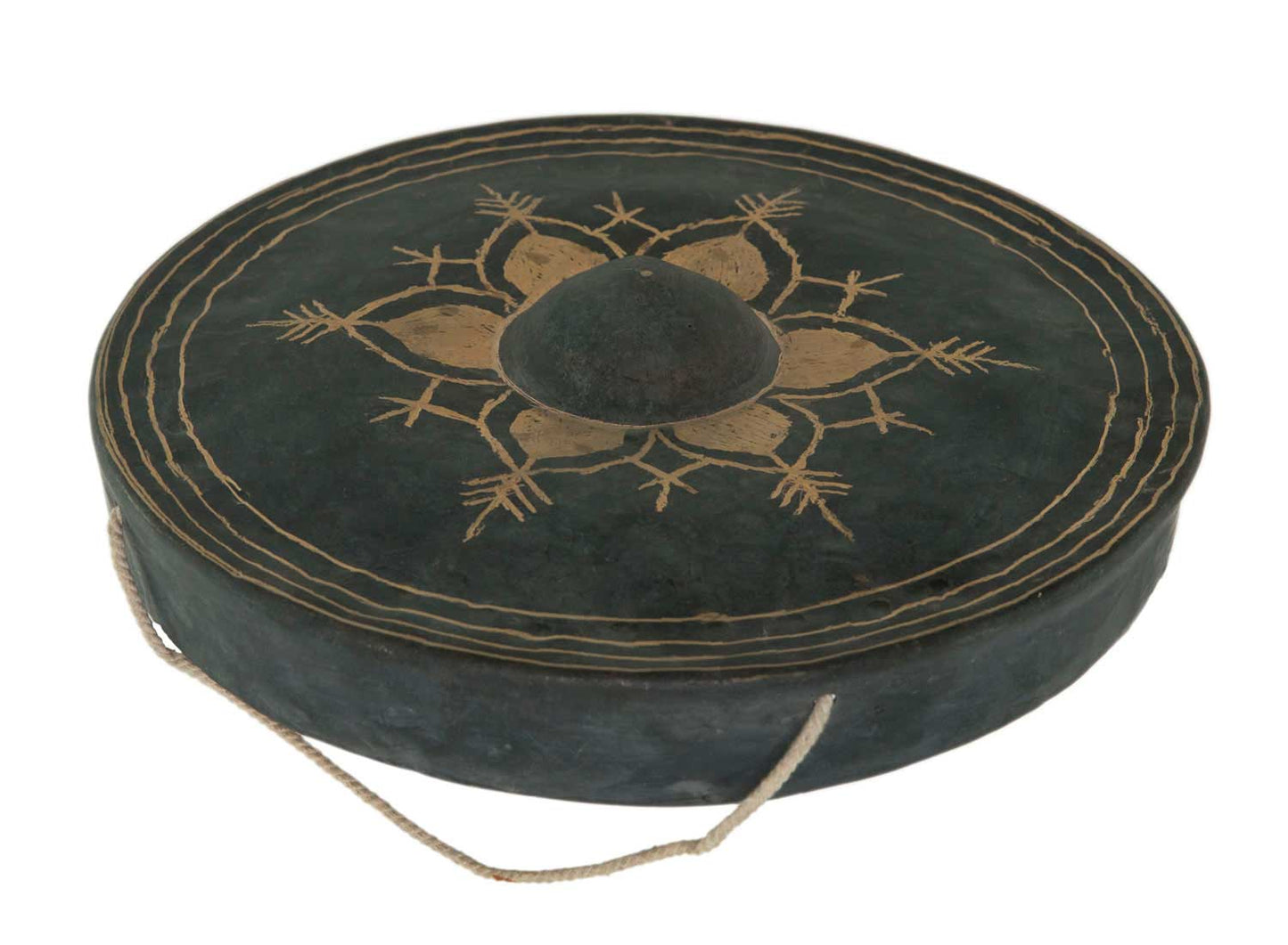 Gong birman artisanal – 28 cm en métal martelé à la main - Note La ou A