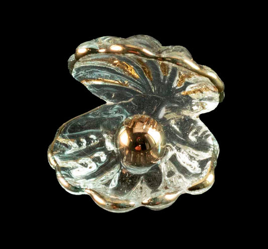 Figurine Coquillage avec Perle Dorée en Verre – Décoration Marine