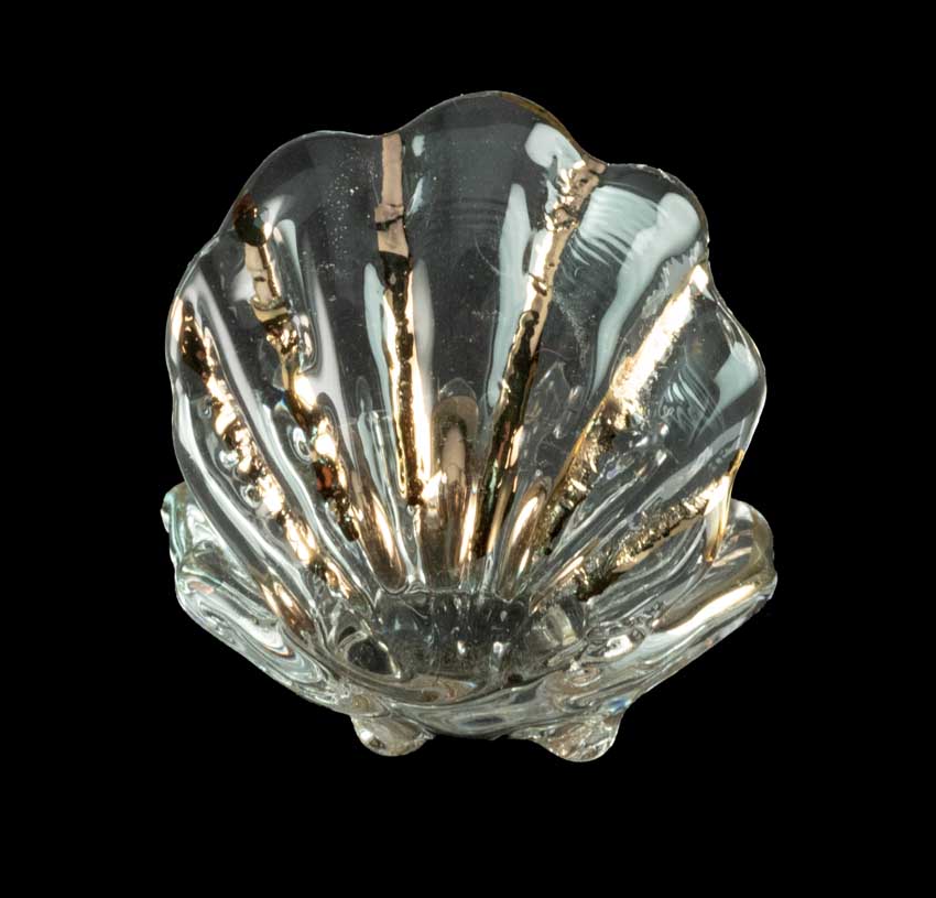 Figurine Coquillage avec Perle Dorée en Verre – Décoration Marine
