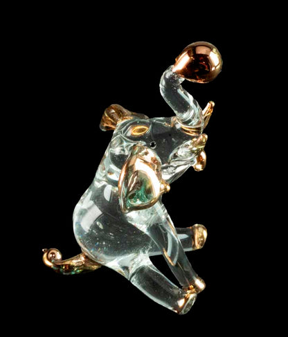 Figurine Éléphant en Verre – Sculpture Décorative et Symbolique
