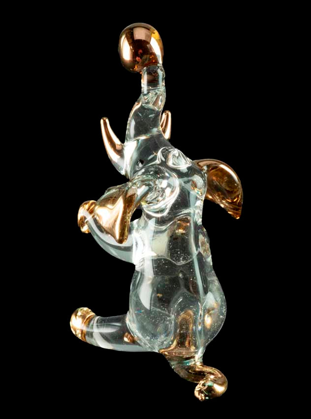 Figurine Éléphant en Verre – Sculpture Décorative et Symbolique