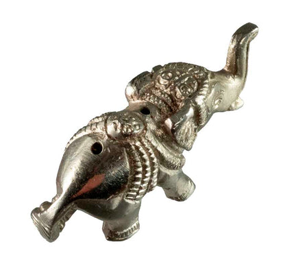 Porte-Bâtonnet D’Encens Éléphant En Métal – Artisanat Indien