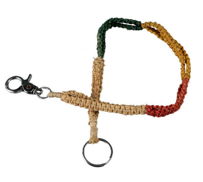 Cordon Porte-Clés en Chanvre Tressé – Artisanat Fait Main du Népal