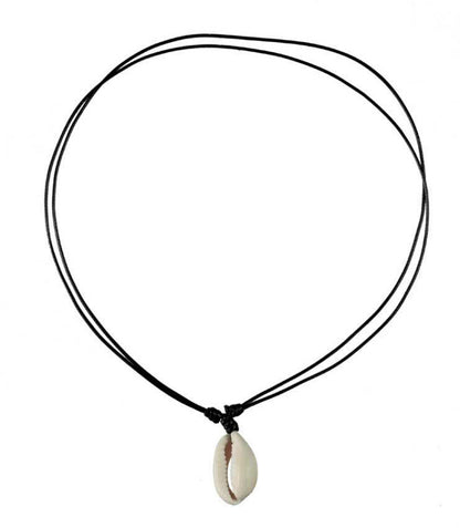 Collier ras de cou Cauri réglable – Bijou ethnique en coquillage