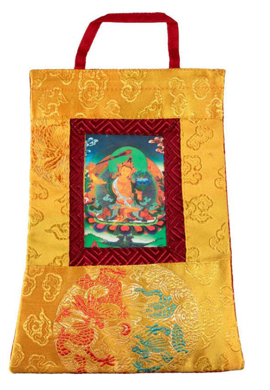 Thangka Miniature Manjushri – Art Spirituel Du Népal