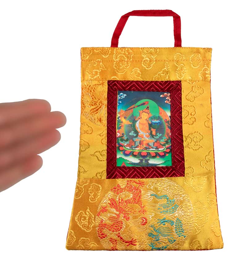 Thangka Miniature Manjushri – Art Spirituel Du Népal