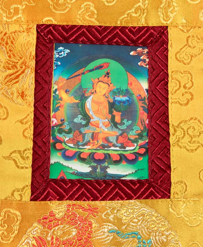 Thangka Miniature Manjushri – Art Spirituel Du Népal