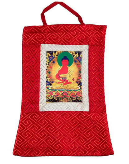 Thangka Miniature Bouddha Amitabha – Art Spirituel Du Népal