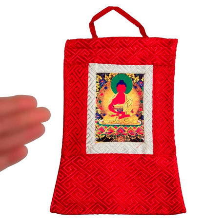 Thangka Miniature Bouddha Amitabha – Art Spirituel Du Népal