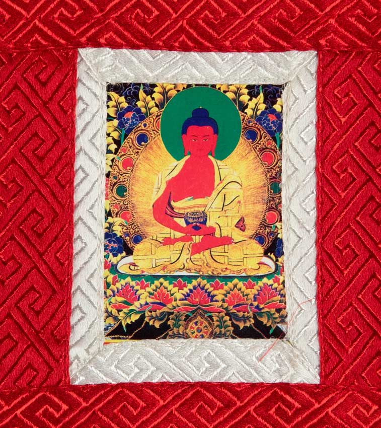Thangka Miniature Bouddha Amitabha – Art Spirituel Du Népal
