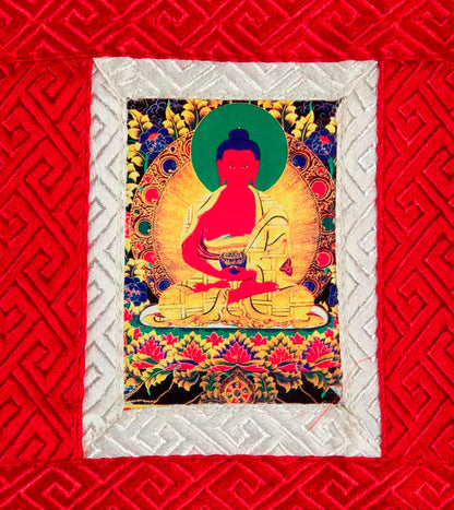 Thangka Miniature Bouddha Amitabha – Art Spirituel Du Népal