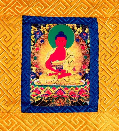 Thangka Miniature Bouddha Amitabha – Art Spirituel Du Népal