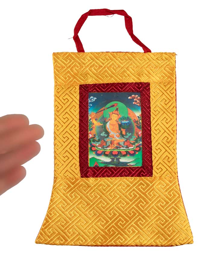 Thangka Miniature Manjushri – Art Spirituel Du Népal
