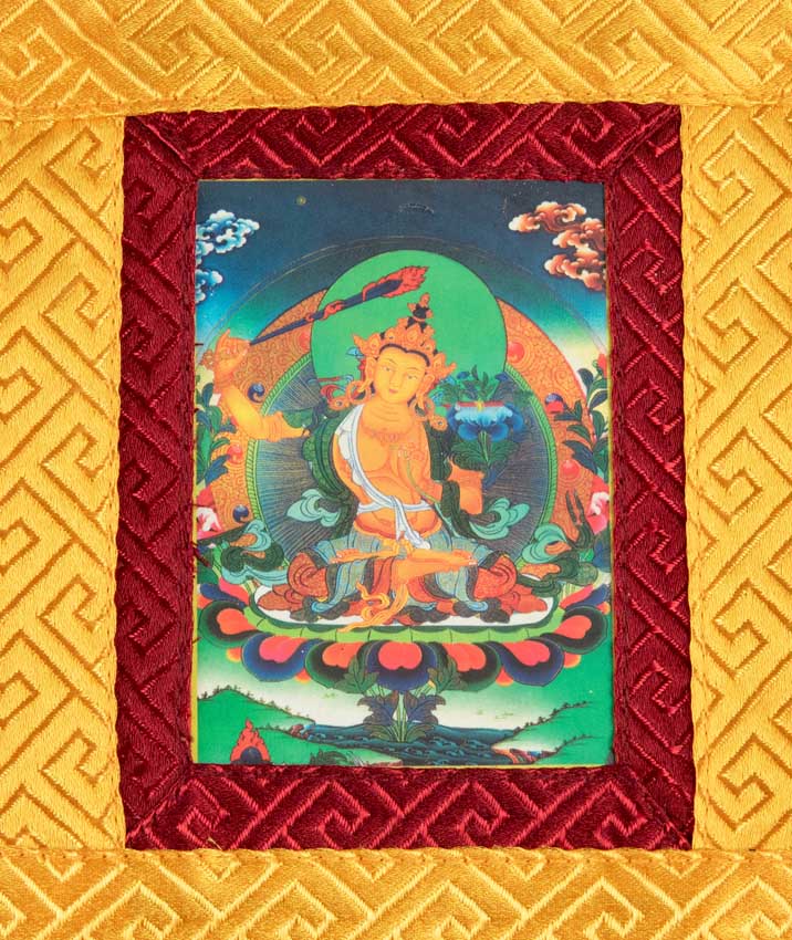 Thangka Miniature Manjushri – Art Spirituel Du Népal