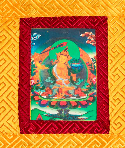 Thangka Miniature Manjushri – Art Spirituel Du Népal