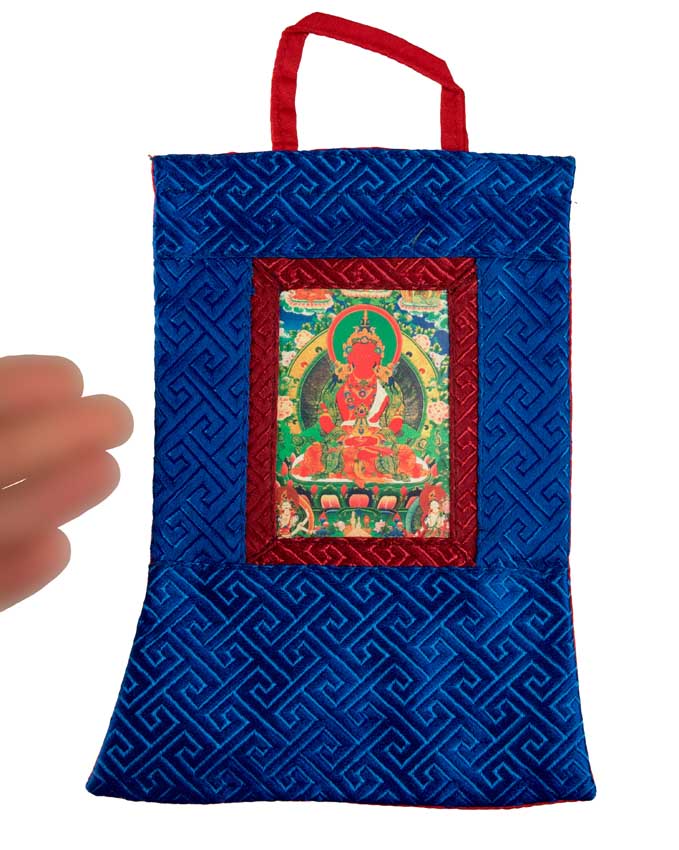 Thangka Miniature Bouddha Amitayus – Art Spirituel Du Népal