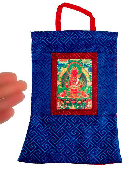 Thangka Miniature Bouddha Amitayus – Art Spirituel Du Népal