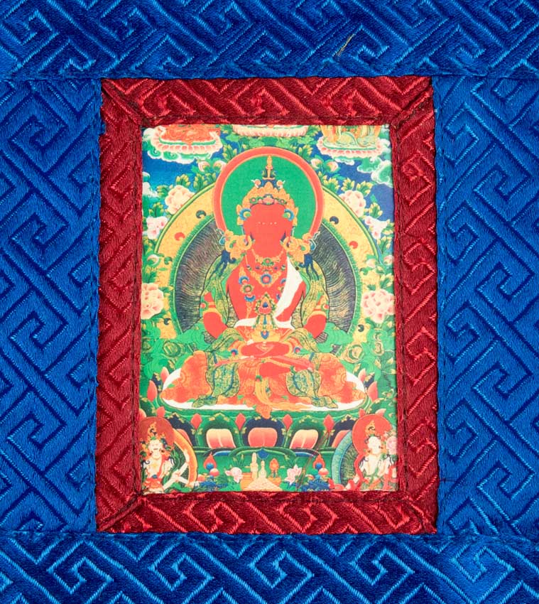 Thangka Miniature Bouddha Amitayus – Art Spirituel Du Népal