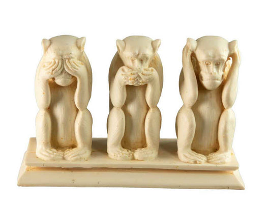 Statue 3 Singes de la Sagesse en Résine – Artisanat du Népal