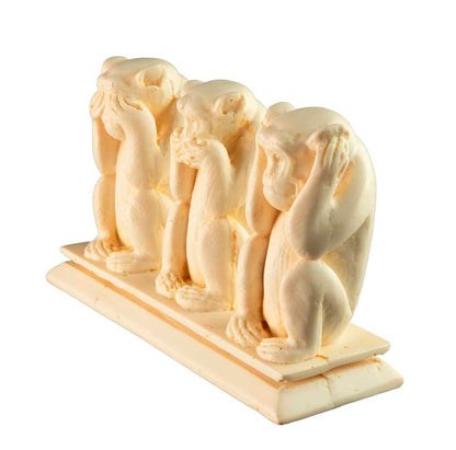 Statue 3 Singes de la Sagesse en Résine – Artisanat du Népal