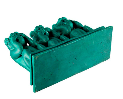 Statue 3 Singes de la Sagesse Turquoise en Résine – Népal
