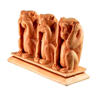 Statue 3 Singes de la Sagesse en Résine – Artisanat du Népal