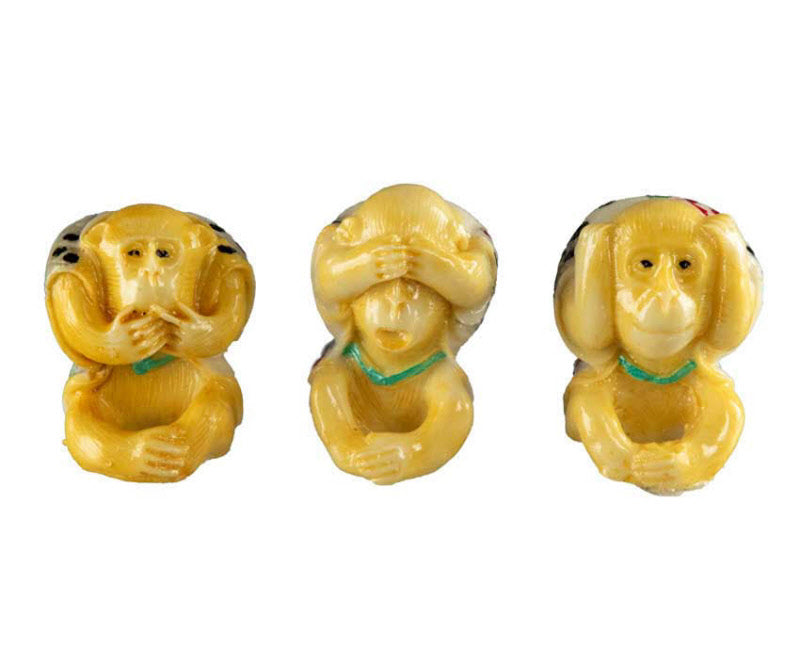 3 Singes De La Sagesse – Figurines En Résine