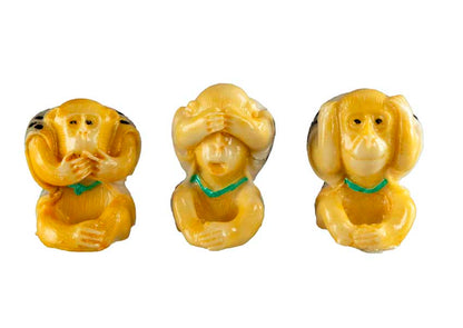 3 Singes De La Sagesse – Figurines En Résine